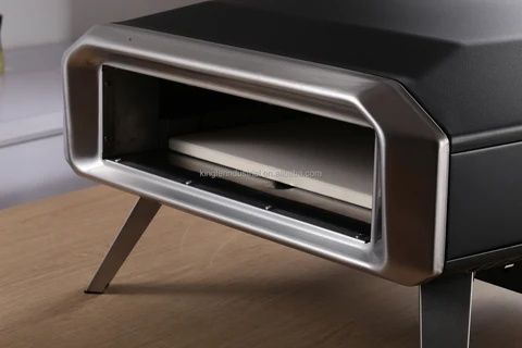 пещ за пици 40см отвор професионална на газ с ротационна подложка