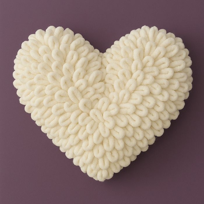 Ръчно изработено пухкаво сърце