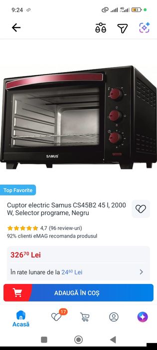 Cuptor electric samus