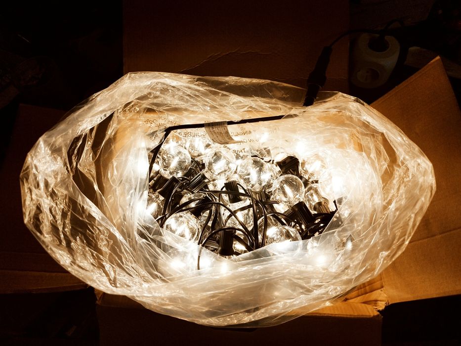 Ghirlandă LED 45m, 75 becuri G40 2700K