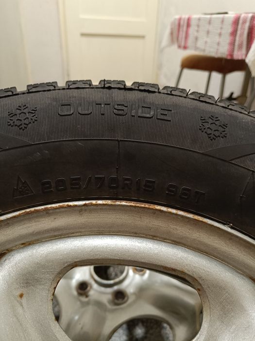 Железни джанти със зимни гуми 15, 5х114.3