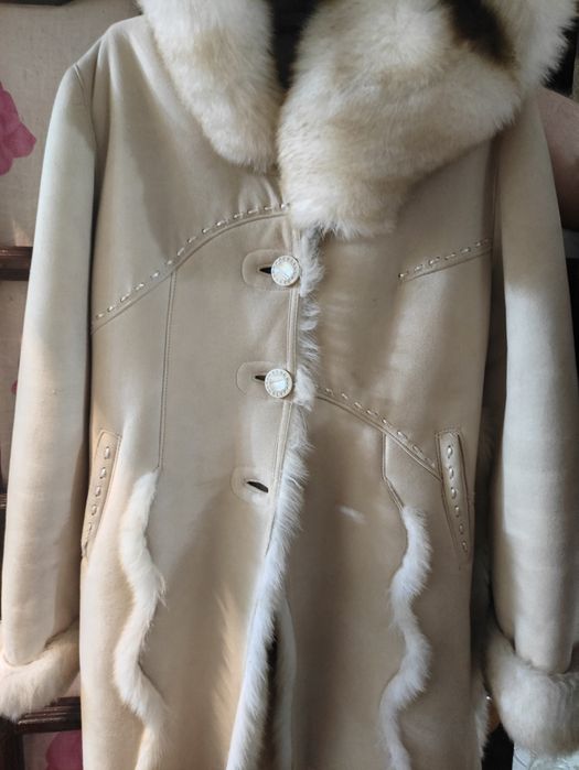 Дубленка с искусственным мехом