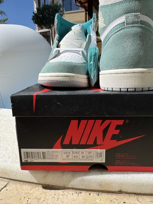 Jordan 1 Retro High Turbo Green 43 EUR Кецове + Кутия + Връзки Нови