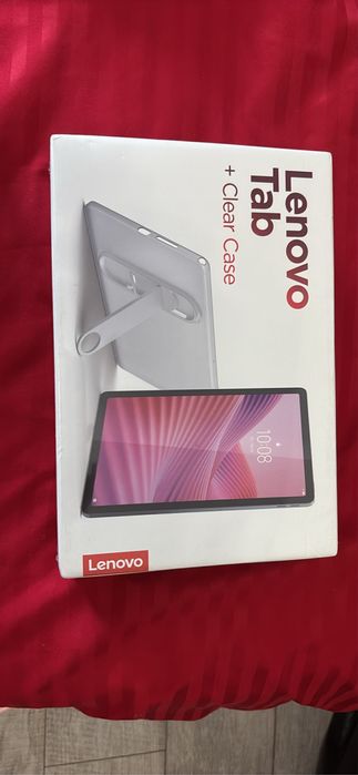 Lenovo tab +clear case 4G+128GBE ,polar blue
