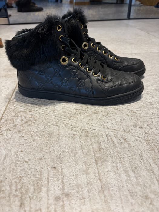 Оригинални дамски кожени боти Gucci
