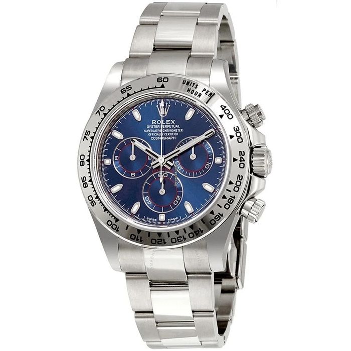 Часовник Rolex Daytona 18K White Gold Blue Dial