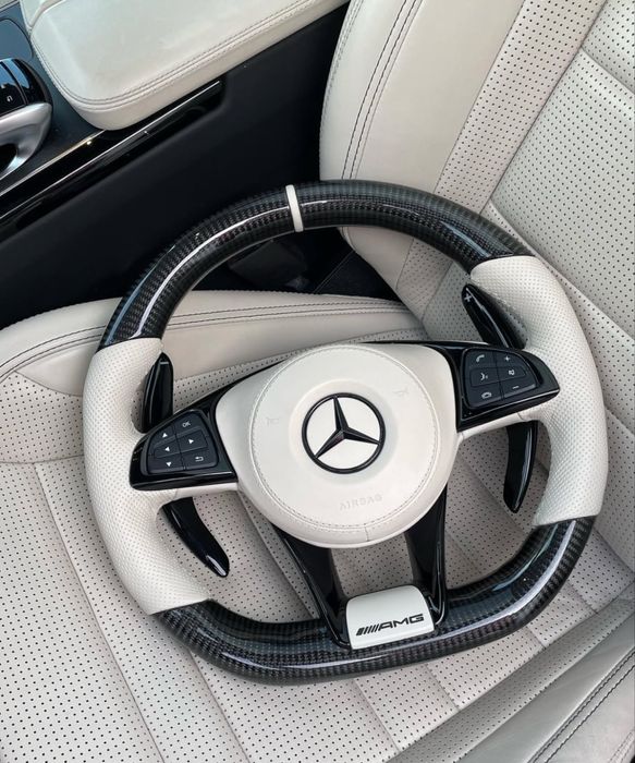 Volan Mercedes AMG carbon | alcantara padele | C class E S CLS GLE GLC