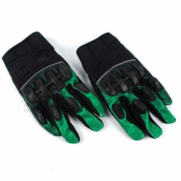 Ръкавици за мотоциклет MadBike/GREEN със сензор който позволява да се