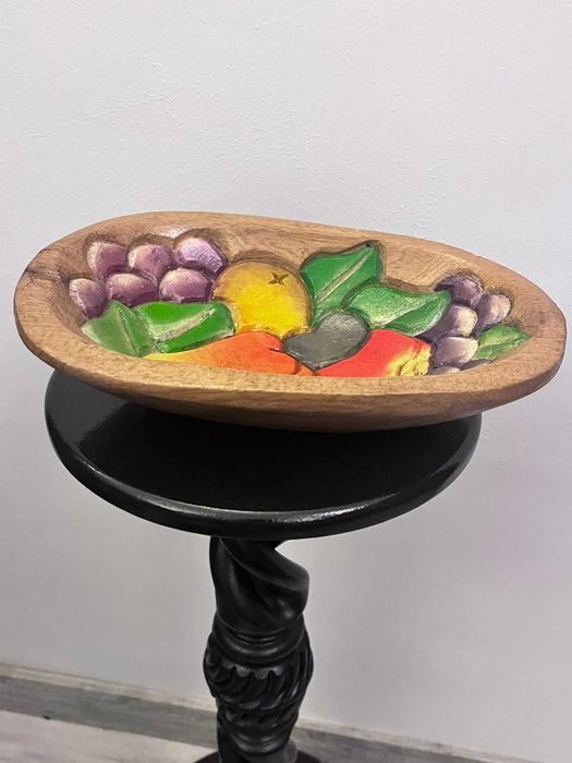 Fructiera , centru de masa bibelou vechi din lemn bibelouri ieftin