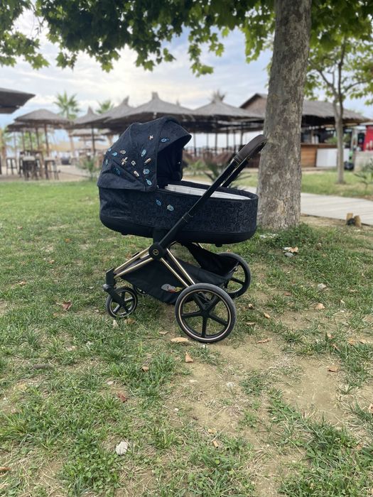 C Cybex Platinum e-Priam Jewels of Nature Пълен Комплект Бебешка Количка