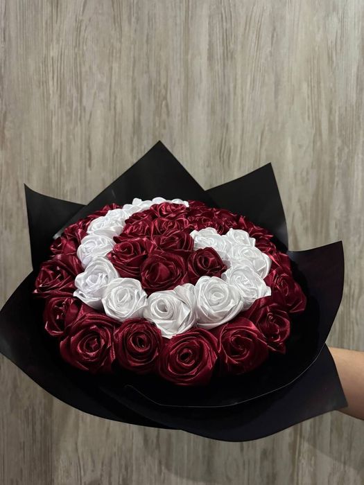 Букет из атласной ленты/Buket atlas lentadan