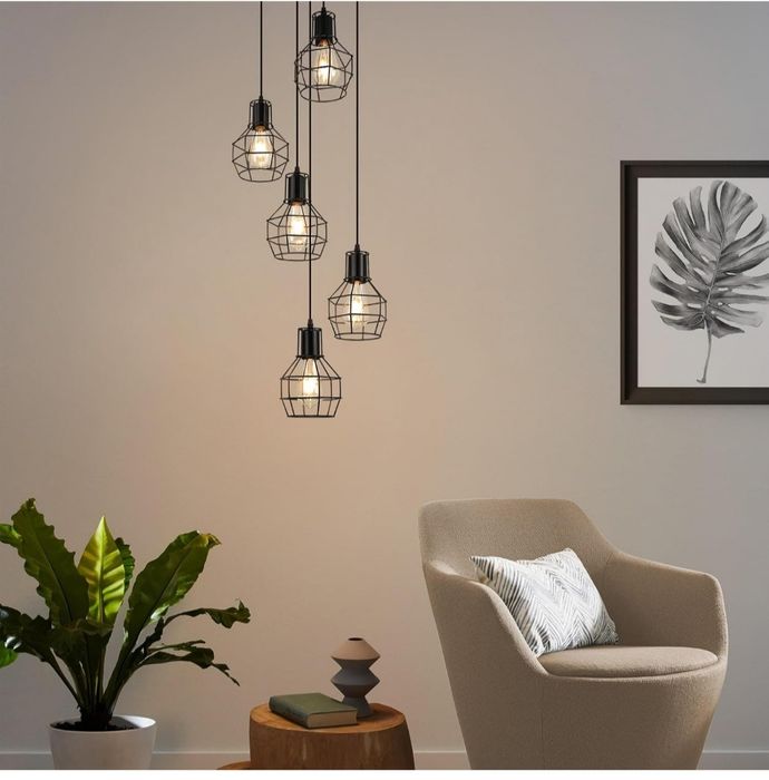 ПРОМО ! FORCOSO Дизайнерска висяща лампа с 5 осветителни тела !