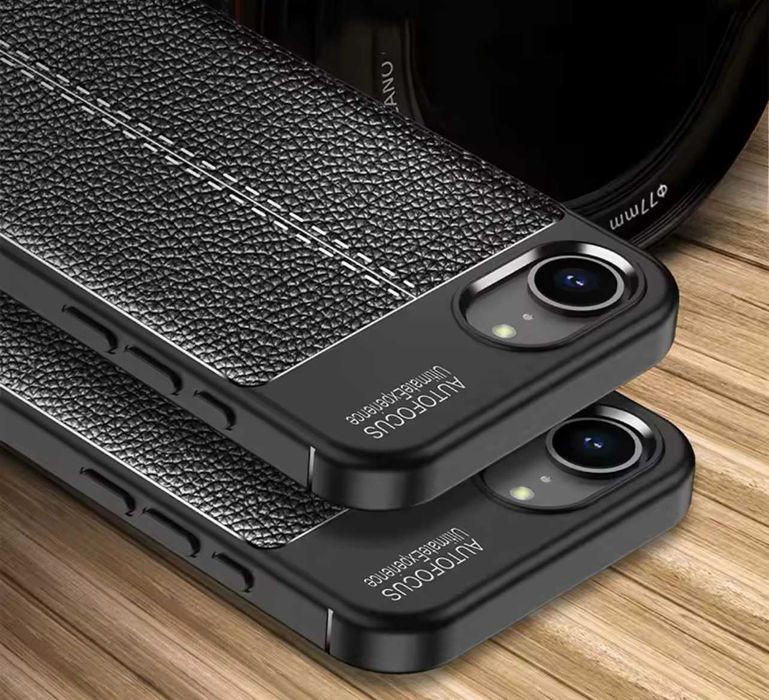 Husa Premium Antisoc model tip PIELE pentru iPhone 16 / 16 Plus / 16e