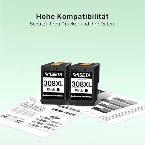 Нови 2 броя HP 308e XL Black касети за Envy 6100e 6500e DeskJet 2900 4300 принтер тонер мастило