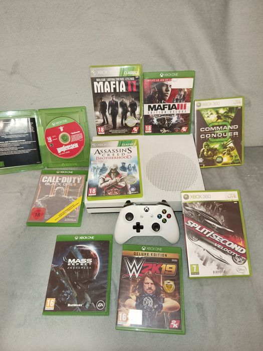 Xbox ONE S 4K 60FPS 1TB ( 1000Gb )  +  JOCURI + controller xbox