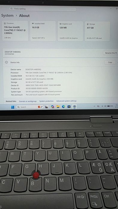 Lenovo ThinKpad X1 Yoga Gen 6 i.7 1165G7 16 gb ddr4!
