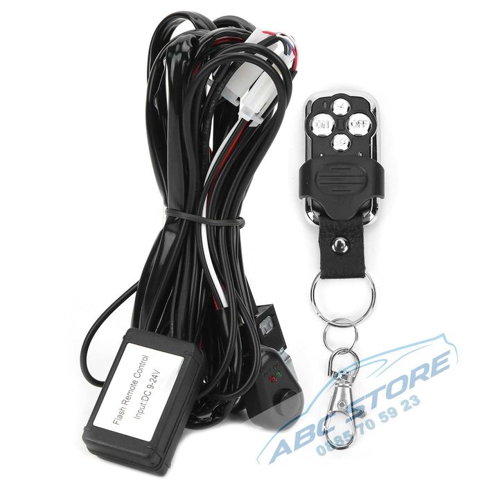 Кабели лед бар и халогени 3,5м ключ реле бутон индикатор дистанцион