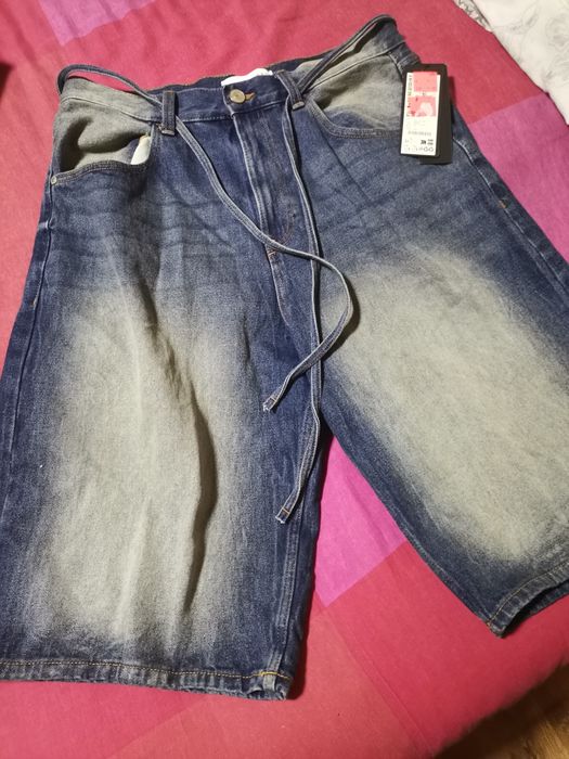 къс дънков панталон