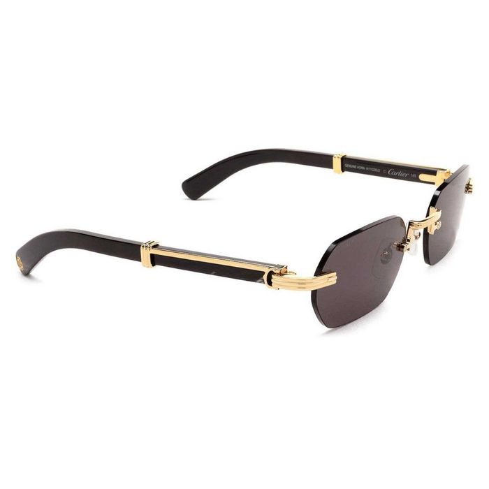 Слънчеви очила Cartier CT0362S Дървена рамка Black