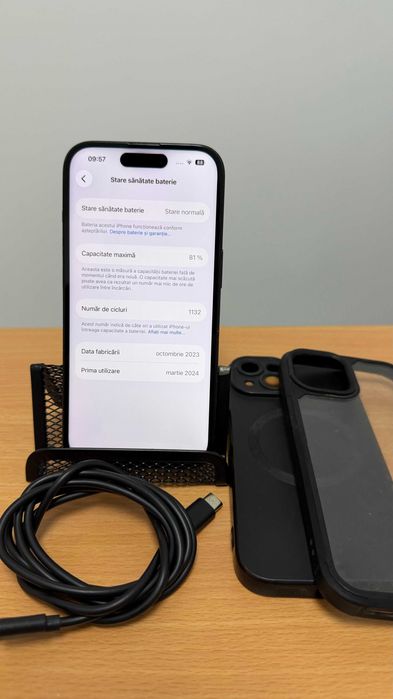 iPhone 15 Black, de 128Gb- pret fix