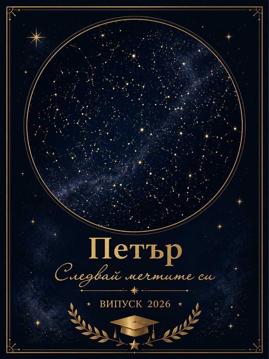 Звездна карта по случай дипломиране
