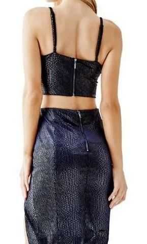 Top si fusta femei dama, phyton blue, model glam foarte sexy by Guess.