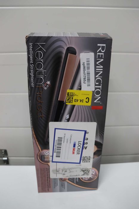 Преса за коса Remington Keratin Protect S8598, иновативен сензор за топлинна защита, сиво/розово злато