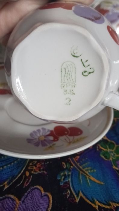 Чайный сервиз на 9 персон с большим чайником Рига