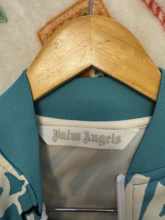 Bluza Palm Angels albastra cu model floral