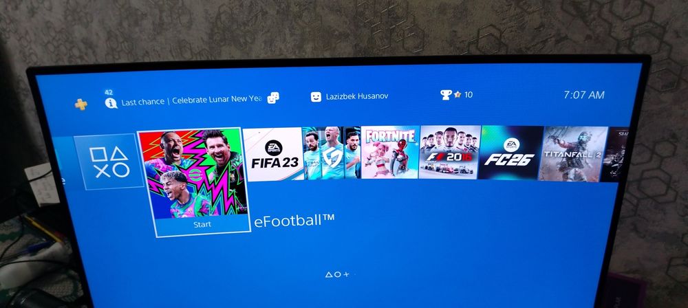 Playstation 4 pro eng yangi o'yinlari bilan 2 tb lik FC 26, Fifa 23