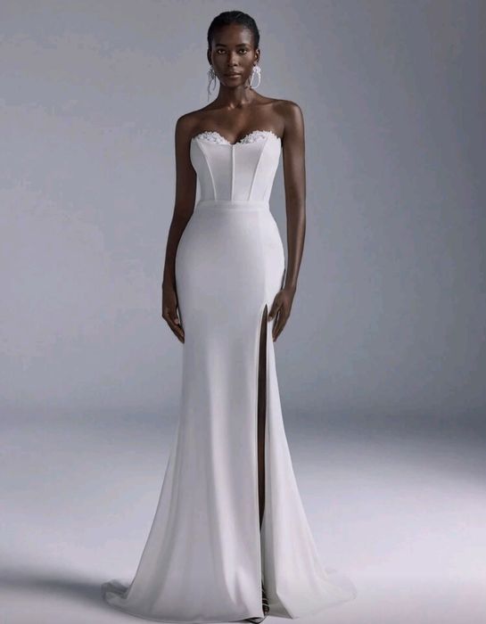 Страхотна дамска дълга рокля в бяло. Ново! Размер S