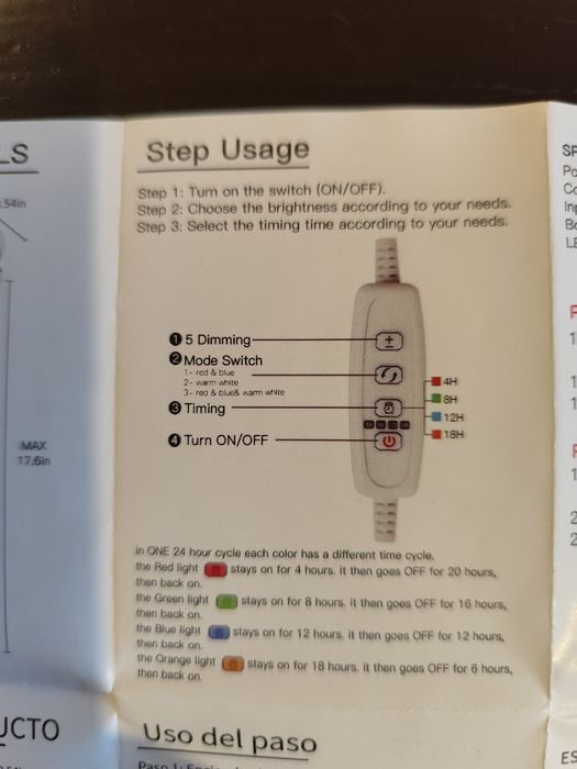 LED  димираща фитолампа за бърз растеж на растения, цветя и разсад