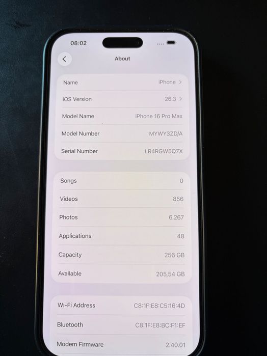 iPhone 16 Pro Max 256 Gb