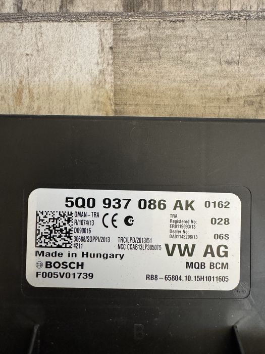 Modul BCM confort VW Golf 7 / Skoda Octavia 3 Passat B8– 5Q0937086AK Bosch