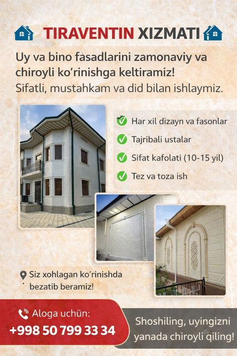 Travent  sifatli ustalar