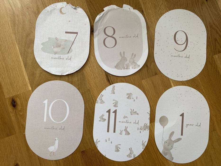 Карти за отброяване на месечинки на бебе на Little Dutch