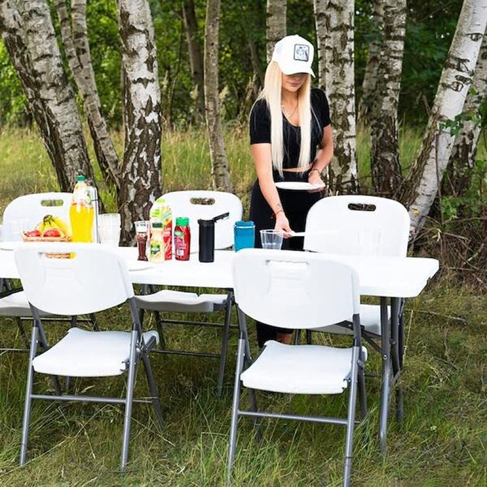 Комплект 4 броя сгъваеми кетъринг столове за градина и събития - удобн