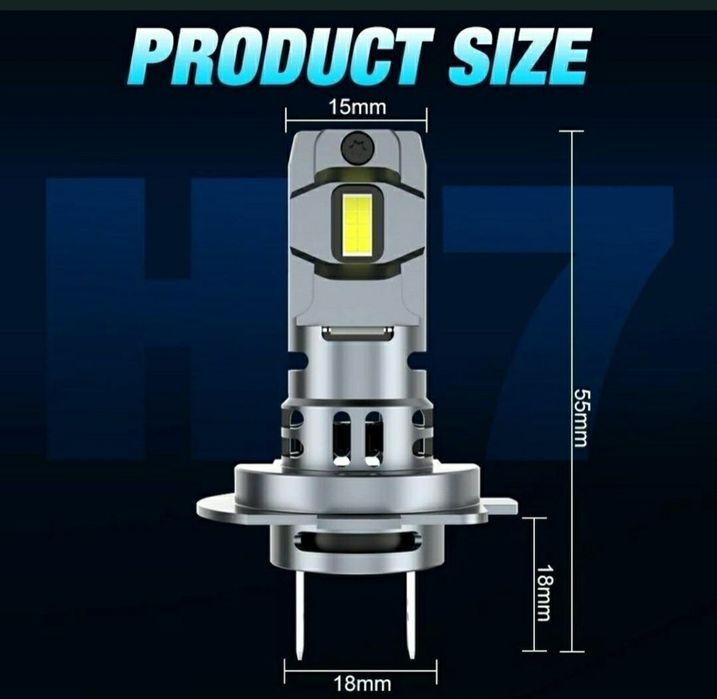 Set becuri auto H7 LED Canbus , Fara erori , lumina alba 6500k