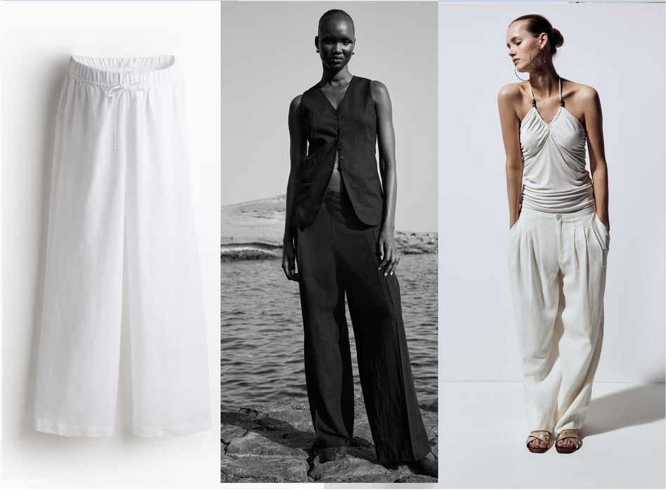 Новые брюки лен H&M,  Marks & Spencer размер 50/54