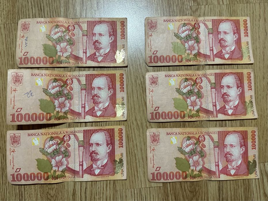 Bancnote colectie 100.000 Lei - anul 1998