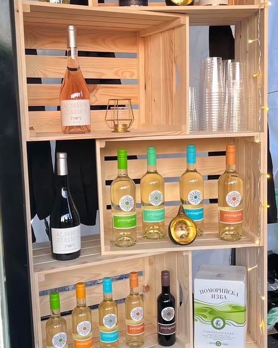 Дървен стелаж разтегателен/ хармоника ръчна изработка