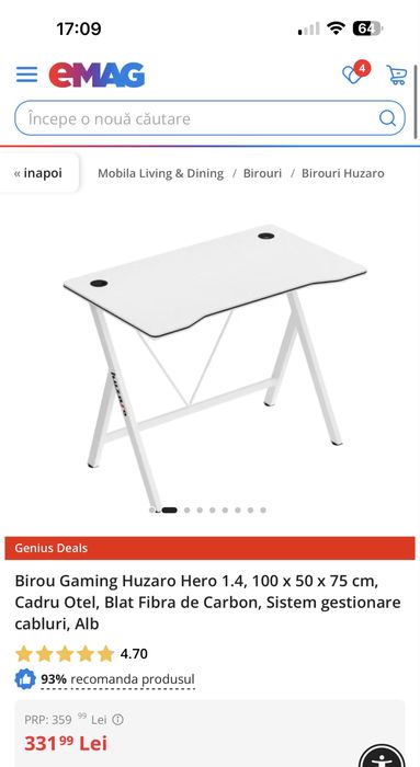 Birou gaming stare noua