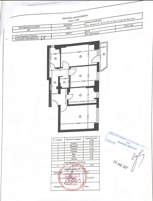 Apartament 3 camere Pacurari