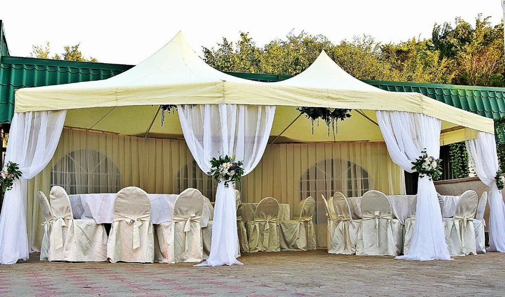 Аренда шатров, столы стулья посуда оформление по приемлимым ценам! 

Ш