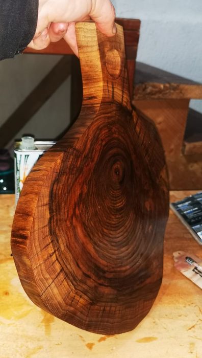 Tocator lemn nuc original rustic