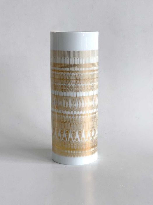 Vaza designer Theo Baumann pentru Rosenthal Studio Line 1960 aurita