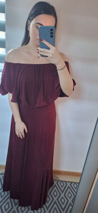 Rochie eleganta burgundi