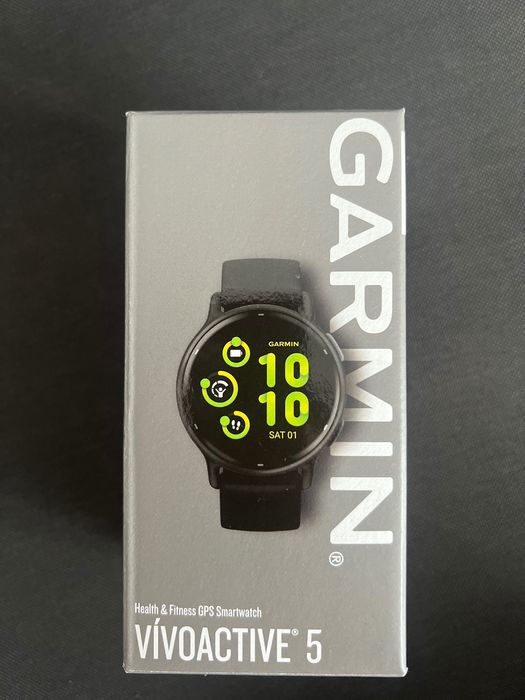 Смарт часовник Garmin vivoactive 5, GPS, 42 mm, силиконова каишка