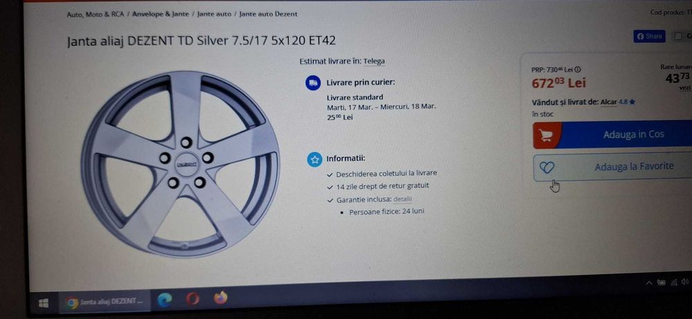 Vand set jante  SUV 5x114,3 Kia,Hyundai,Renault,Duster pe 17