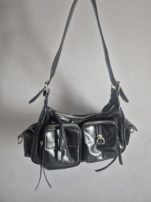 Черная сумка из экокожи